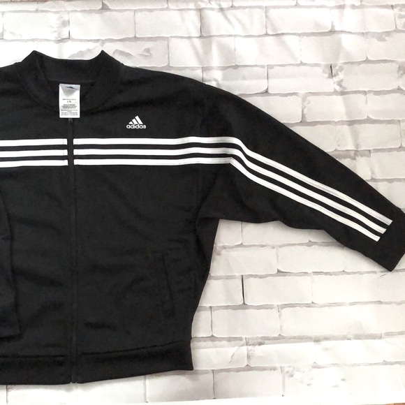 Adidas Girls' 3-Stripe Tricot Jacket BNWOT - Picture 4 of 6